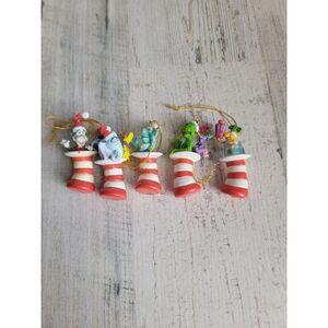 Dr Seuss book characters cat hat Horton Grinch ornament Xmas